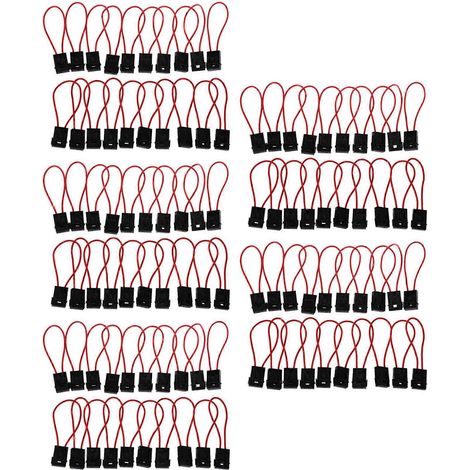 Porte-fusible linéaire 30A, noir/rouge, compatible avec les applications automobiles, marines et camions, paquet de 100. (1/5)