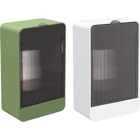 2pcs porte-savon de drainage anti-poussière mural porte-savon (blanc, vert) (1/5)