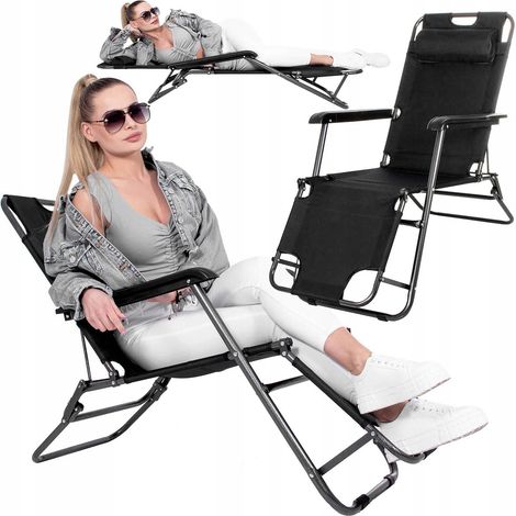 SILLA PLEGABLE ZERO GRAVITY TUMBONA SILLÓN DE JARDÍN 2en1 PLAYERO TURÍSTICO