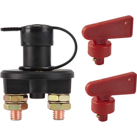 Interruptor de desconexión de batería de 12 V/24 V, máx. 125 A, para coche, camión, barco y otros vehículos.