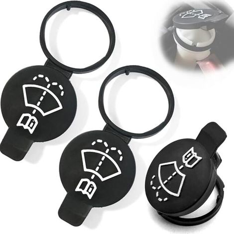 2 Pièces Bouchon de Bouteille de Réservoir de Pare-Brise,Bouchon de Réservoir de Liquide de Lave-Glace,Couvercle de Bouteille de Lave-Glace,Couvercle de Bouteille d'Essuie-Glace pour Voiture