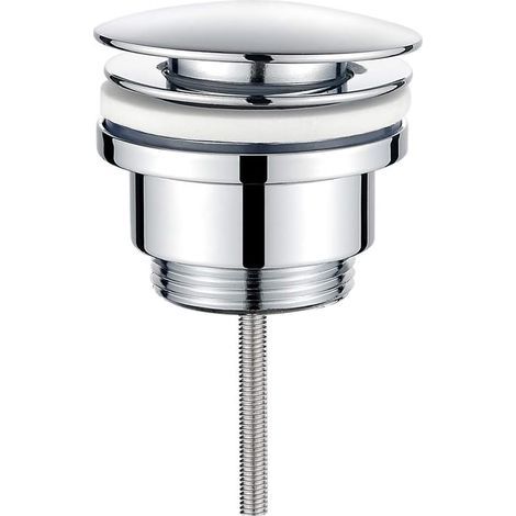onde de vidage pour lavabo de salle de bain POP-UP, Bonde de Lavabo Push Open en Métal, Chrome (1/5)