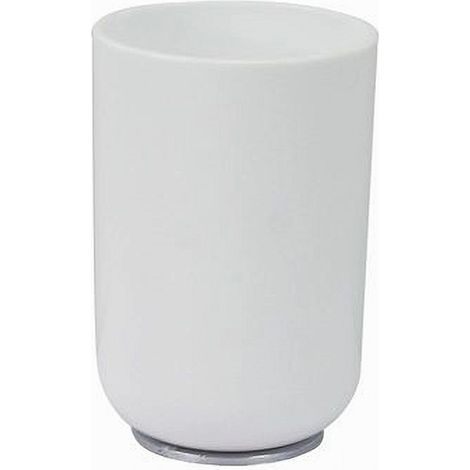 Trade Shop - Cepillo De Dientes Vaso Blanco Plata Accesorios De Baño 79864 - (1/2)