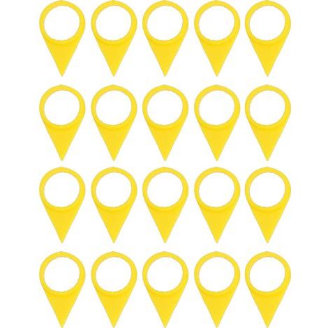 Indicateurs d'écrou de roue ample, jaune haute visibilité, flèches d'avertissement visuelles de 33MM pour camions, remorques, bus, tracteurs, 20 pièces. (1/5)