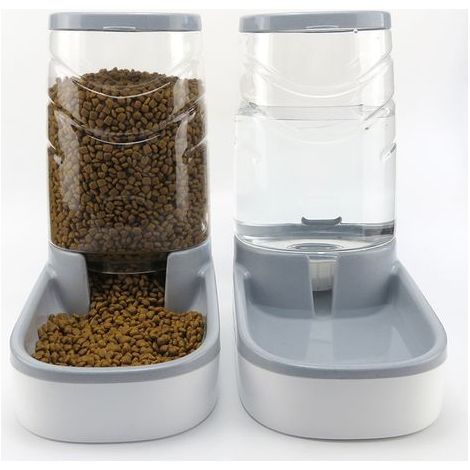 Mangeoire automatique pour animaux de compagnie Abreuvoir automatique pour chiens Mangeoire automatique de grande capacité Gris 30531065mm une pièce (1/5)