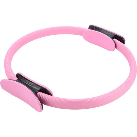 Anneau de résistance double prise pour yoga et pilates, 4 couleurs, rose, pour les cuisses et les jambes. Idéal pour le fitness.