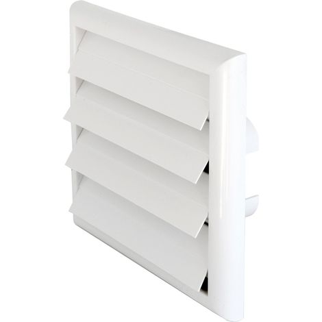 La Ventilazione SU1818B Griglia 180x180 mm da Sovrapporre in ABS, Bianco, con Alette a Gravità (1/5)