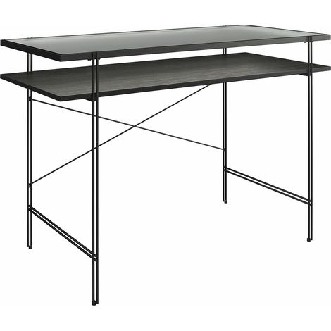 WainwrightBureau en effet chêne noir / verre (1/5)