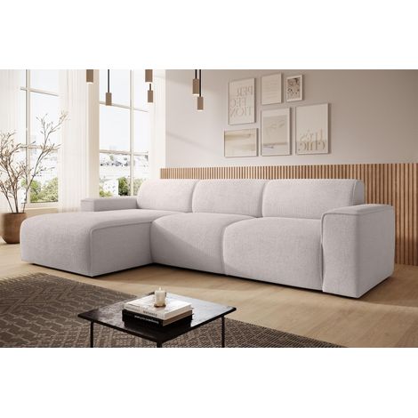 AX LIVING Couch Sofa L Form Didim mini Taupe 310 cm breit, stilvoll L