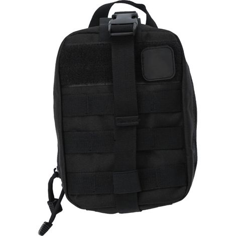 Sac Premier Secours Tactique Extérieur, Pochette Urgence Compacte pour Randonnée Escalade Camping, Kit Survie Noir Résistant