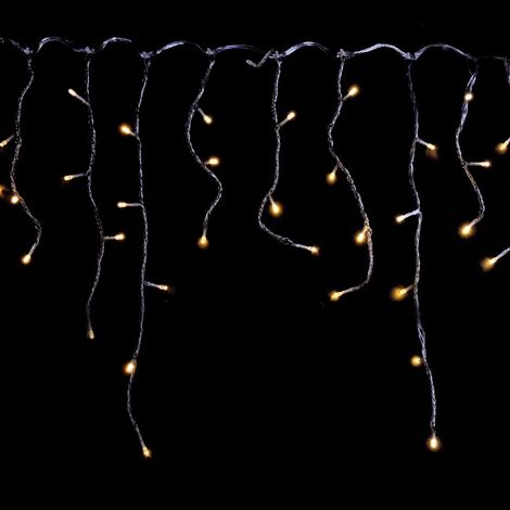 LUCI DI NATALE 180 STALATTITI LED COLORE BIANCO CALDO MT 4,20 ADDOBBI ALBERO DECORAZIONI (1/5)