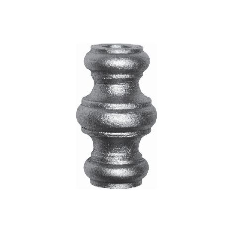 Deco Fer Forge – Garniture pour barreaux Ø16mm – Fer forgé brut à souder – Hauteur 67mm largeur 40mm – Pour grilles et portails décoratifs