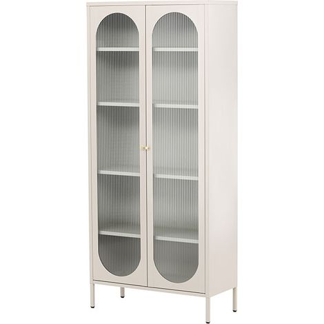 Lima Vitrinenschrank 2 Türen beige.
