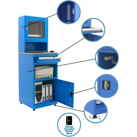 Armario Taquilla SIMON LOCKER Monobloque COMPUTER(C) 1700x560x570 AZ 1P/1ES (1/3)