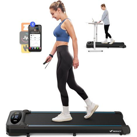 3-in-1 Treadmill 2.75 HP – Quiet Home/Office Runner, 6 Silicone Shock Absorbers, Bluetooth, LED Display, Remote, App, 45 dB, 1–6 km/h, 120 kg Max
