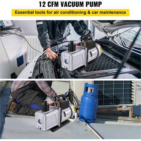 Pompe à vide, 340 L/min, pompe à vide de climatisation à 1 étage, 745 W, outil ultime de réfrigérant HVAC sous vide pour climatiseurs domestiques, voitures automobiles, réfrigérateurs (1/5)