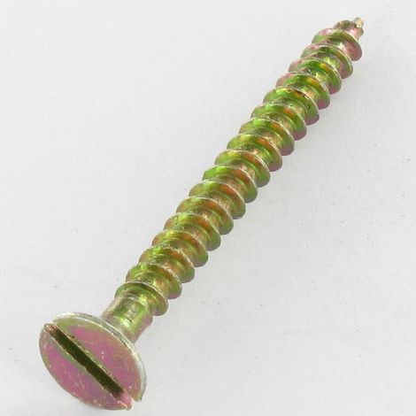 VBA Vis bois agglo Tête fraisée Fendue 6X30 Bichromaté-1 pièce