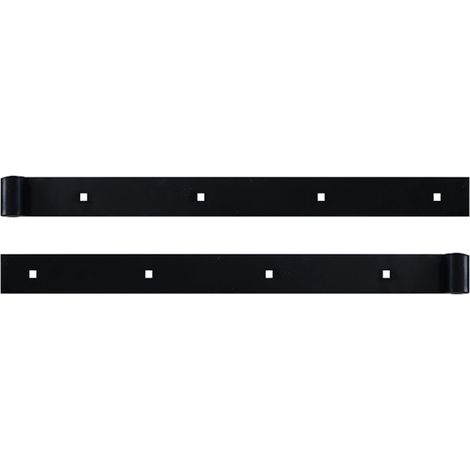 Store Menuiserie – Pentures droites en acier noir 450 mm – Résistantes aux intempéries – Pour volets battants en bois ou PVC – Installation rapide avec 4 trous (1/5)