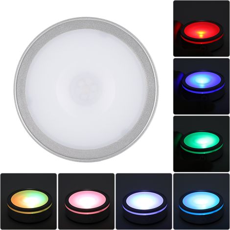 Base Sphérique LED Cristal Argenté, Luminaire Tactile Multicolore et Lumière Blanche (1/5)
