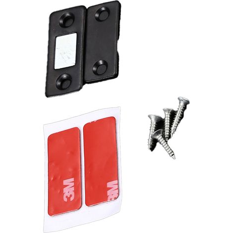 Catch Magnetique Pour Porte De Placard - 4 Pièces - Épaisseur Ultrafine 2,5 mm - Force Magnétique 1,2 kg - Fixation Adhésive Et Visée - Convient Placards Cuisine Salle De Bain Caravane (1/5)