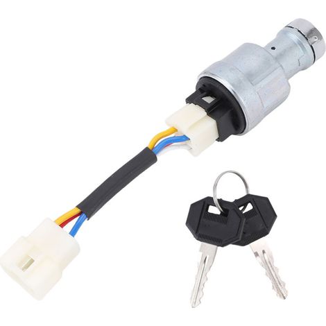 Contacteur allumage universel inox étanche – Avec clé – Pour tracteur, chariot et engin chantier