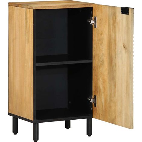 vidaXL Aparador marrón 40x33x75 cm madera maciza mango (1/2)