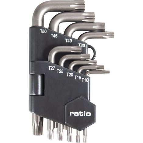 RATIO juego 9 llaves torx acodada t10-t50 , 0BLISTER , RATIO juego 9 llaves torx acodada t10-t50 , 0BLISTER (1/2)