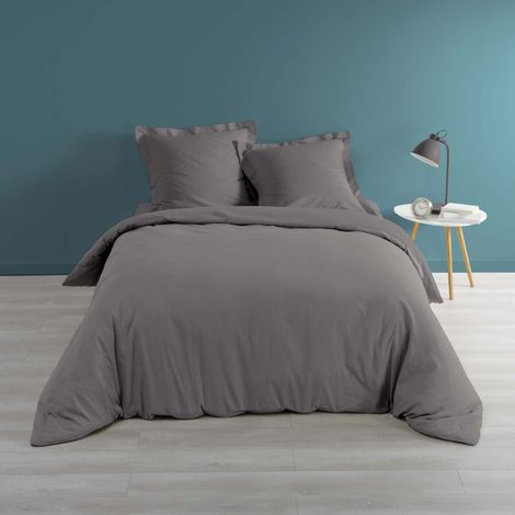 Housse de couette Percale 240 x 260 cm Percalines Anthracite