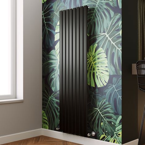 ELEGANT Modern Flat Panel Central Heating Radiator Black Vertical Single Panel Rads 1800 x 544mm