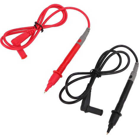 Sondes de test multimètre J.30028, pointes aiguilles 2mm, rouge et noir, lot de 5 paires de pointes de mesure. (1/5)