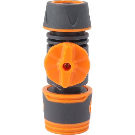 Quick-connect fitting with valve cover, individual adapters, garden hose fittings (1/5)