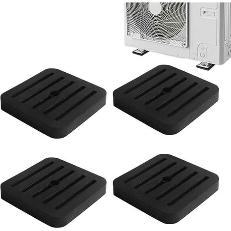 Patins anti-vibrations pour climatiseurs - Patins en caoutchouc absorbant les vibrations pour appareils électroménagers  Lot de 4 (1/5)