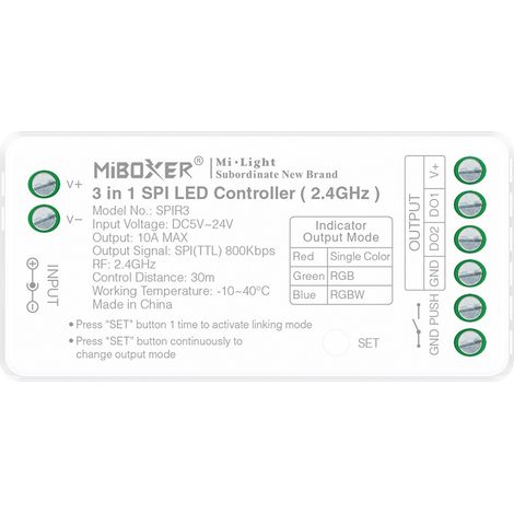 Contrôleur de ruban LED SPI / IC - Monochrome - RGB - RGBW -