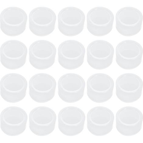 20 caches pour interrupteurs à bouton-poussoir-2.2x2.2cm-White (1/3)