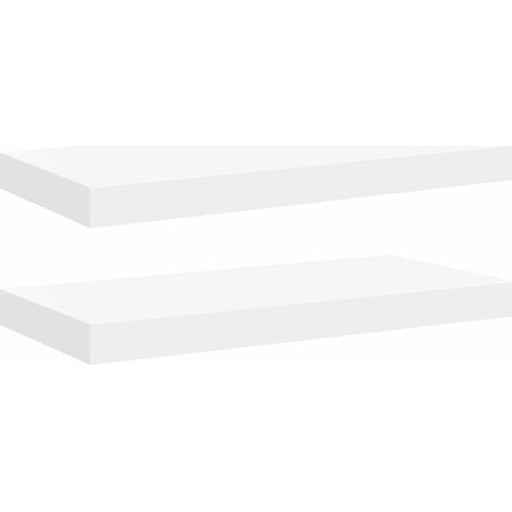 Maison Exclusive - Schweberegale 2 Stk. Weiß 50x23x3,8 cm MDF