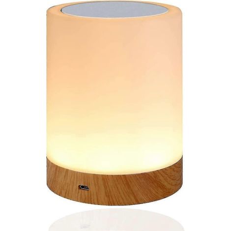 Lampe de chevet LED, lampe de table d'ambiance à intensité variable pour chambre et salon, veilleuse portable 16 couleurs avec kit d'éclairage blanc chaud (1/3)