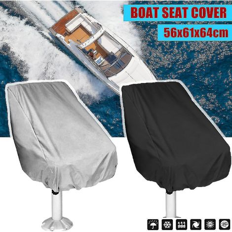 Housse de siège de bateau imperméable en polyester pliable pour ponton, avec siège baquet arrière fixe, dimensions : 61 x 56 x 64 cm (1/4)