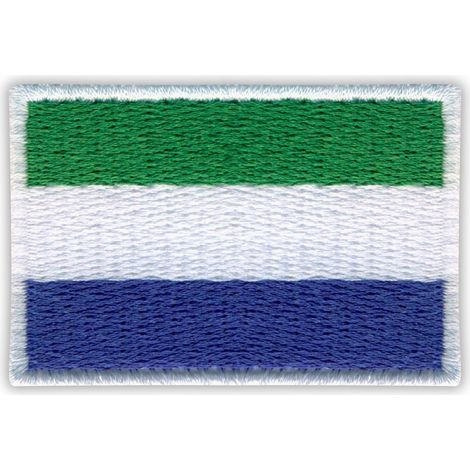 Flaggenaufnäher von Sierra Leone – 5 cm – zum Aufnähen – gestickter Aufnäher/Abzeichen/Emblem