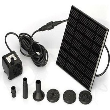 7V 1,2W Solar-Springbrunnenpumpe, Solar-Wasserpumpe mit 6 Düsen, bürstenloses Tauchbrunnen-Set, 1111 cm, 3 m Kabellänge (1/5)