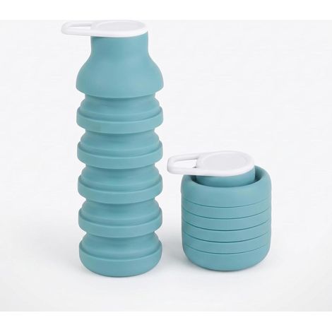Gobelet pliable 600ml silicone alimentaire avec poignée (1/5)