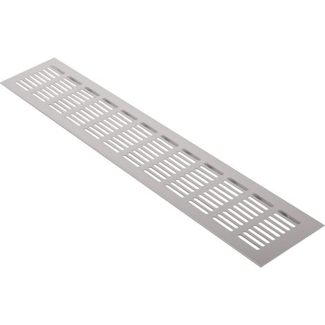 Aluminium Belüftungsgitter Silber 80x480mm Steglech Lüftungsgitter Türlüftung (1/5)