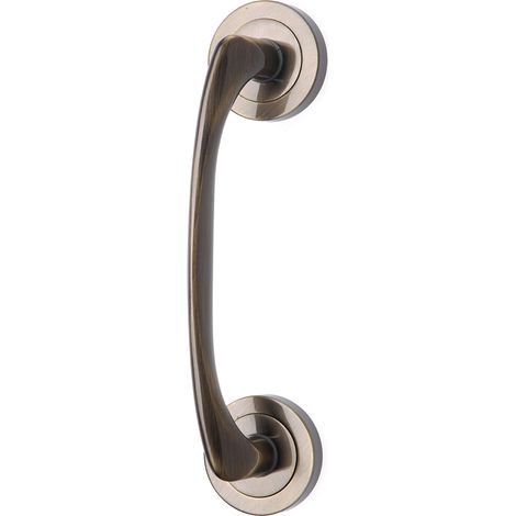 Manillón aluminio acabado cuero roseta redonda 52mm para puertas (1/2)