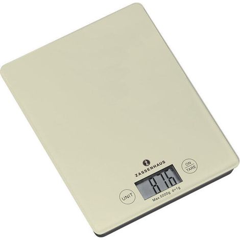 Zassenhaus Balance Blanco Encimera Rectángulo Báscula electrónica de cocina