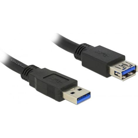 Delock Cavo USB USB 3.2 Gen1 (USB 3.0) Spina USB-A, Presa USB-A 5.00 m Nero contatti connettore dorati 85058 (1/2)