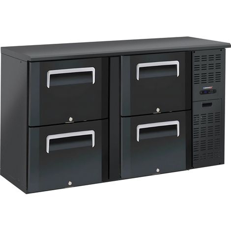 Arrière bar réfrigéré avec 2 x 2 tiroirs- 242l - L 1 460 x P 515 x H 860 mm - 224 W / 230 V - Casselin (1/2)