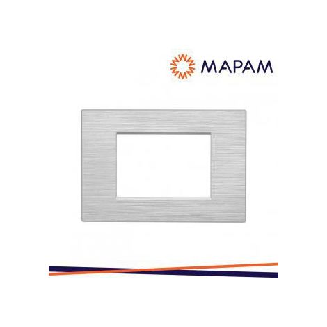 PLACCA TECNOPOLIMERO SPAZZOLATO 8003SL-9 ART 3P SILVER