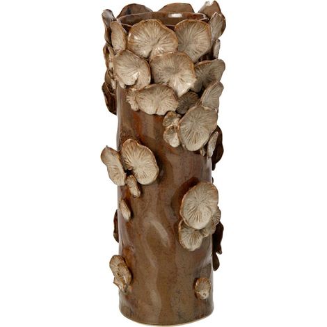 Vase Champignons en Grès "Brune" 37cm Marron (1/3)