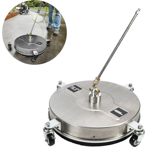 Nettoyeur a Haute Pression Terrasse Professionnel en Acier Inoxydable Nettoyant pour Sol 2000-4000 PSI Nettoyage de Surface Premium 1.8-3.7 GPM, Patios, Trottoirs, Allees, Parkings (1/5)