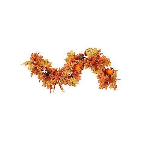 Décorations de Noël extérieures - Guirlande de feuilles d'automne suspendues - Guirlande de fausses feuilles d'érable