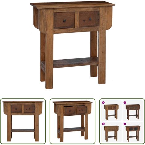 Vintage Stil - Konsolentisch Gemischtes Altholz 80x35x80 cm (1/5)